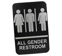 Ipetboom Cartel Braille Aseos Hombre Mujer Señalización Accesible para Puerta Baño Oficina Negocios Diseño Compacto y Moderno