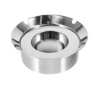 Ipetboom Cenicero de Acero Inoxidable 304 Redondo, Estilo Nórdico Minimalista, para Escritorio y Exterior, Práctico y Decorativo, Adecuado para Hogar y Oficina, Diseño Creativo