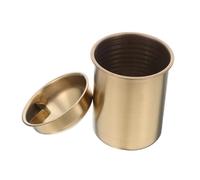 Ipetboom Cenicero Metálico Clásico de Acero Inoxidable con Tapa Resistente al Viento Cenicero Portátil para Coche y Uso Interiores o Exteriores Diseño Elegante para Patio y Bar