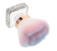 Ipetboom Cepillo para Polvo de Uñas Rosa Esponjoso Cerdas Sintéticas Cabezal Transparente Forma de Flor Herramienta de Manicura Profesional para Limpieza y Maquillaje de Uñas