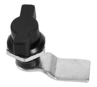 Ipetboom Cerradura de Leva Manija en T Negra para Caja Eléctrica y Caja de Herramientas, Cerradura de Cilindro Reemplazo, Pestillo Seguro para Gabinete y Buzón, Bloqueo Resistente y Fácil