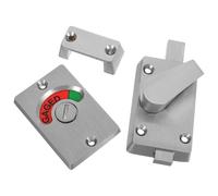 Ipetboom Cerradura para Puerta de Baño Público con Indicador de Privacidad Cerrojo de Acero Inoxidable para Mamparas de Baño 4 CM Cerradura con Pestillo para Inodoro y Aseo Público