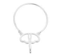 Ipetboom Charm Holder Collar Plata Doble Minimalista Colgante Círculo Versátil para Mujer Diario y Ocasiones Especiales