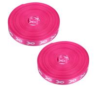 Ipetboom Cinta de Concienciación Cáncer de Mama Poliéster 10 MM X 9 M 2 Rollos para Manualidades y Decoración de Regalos en Eventos de Apoyo y Campañas Comunitarias