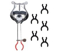 Ipetboom Clip Para Partituras De Trompeta De Hierro Antideslizante Pequeño, Soporte Portátil Para Lira De Marcha, Paquete De 5 Clips y 1 Soporte Para Música, Adecuado Para Práctica y Lectura Musical