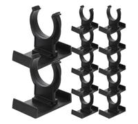 Ipetboom Clips De Plástico Negros para Patas De Gabinete, Accesorio Ajustable De Zócalo De Cocina, Hebillas Resistentes para Nivelar Muebles, 20 Unidades, Uso Doméstico y Comercial