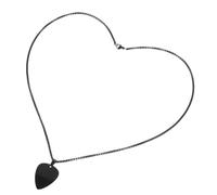 Ipetboom Colgante de pico de guitarra collar chapado en oro delicado Hechizas encanto selecciones collares colgantes para mujeres joyas de moda para hombres acero inoxidable 304 Negro