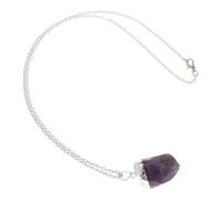 Ipetboom Collar Colgante de Amatista Irregular Piedra Natural Cristal Purpúreo para Uso Diario Joyería Espiritual Terapéutica Mujer Elegante