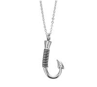 Ipetboom Collar Colgante De Urna Inoxidable Forma De Anzuelo Para Recuerdos De Joyería Conmemorativa Para Mujeres