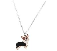 Ipetboom collar con forma de perro arriba perro tejonero mascota accesorios para perros cachorro corgi colgante de perro cadena decorativa para el cuello collar para hombres aleación