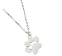 Ipetboom Collar de Plata Colgante de Pata de Perro, Gargantilla Creativa y Resistente de Aleación para Mujeres y Niñas en Cumpleaños o Boda