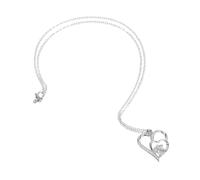 Ipetboom Collar Huella De Pata De Mascota Medallón Forma De Corazón Joyería Conmemorativa Para Dueños De Perros Mujeres Niñas y Amantes Mascotas Collar Personalizado Huella De Pata De Perro