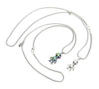 Ipetboom Collares de Pareja Magnéticos a Juego Astronauta, Collares Unisex de Acero Inoxidable, para Novio y Novia, Obsequio San Valentín, Ligero y Seguro, Diseño Creativo Espacial
