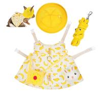Ipetboom Colocar Chaleco Que Camina del Conejito arnés de Conejillo de Indias arnés de Conejito Vestidos Correa Conejo Mascota Sombrero Juego de 5 Piezas Animales pequeños Broche algodón