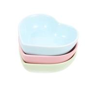Ipetboom Comedero para hámster, Cuenco para Mascotas en Forma de corazón, 3 Piezas, cerámica, fácil de Lavar, para Mascotas, Suministros para hámster