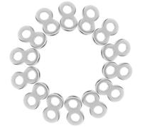 Ipetboom Conector Metálico de 8 Figuras de Acero Inoxidable, Cierre de Sujeción para Tablero, 20 Piezas, Clips Resistentes para Escritorio y Accesorios de Mesa