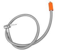Ipetboom Conector Rápido de Inflado para Neumáticos Manguera Flexible de Acero Inoxidable 80 CM Adaptador Metálico para Bicicleta Coche y Motocicleta Extensión Inflador Portátil