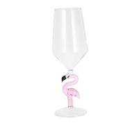 Ipetboom Copa de Vino Rosa Flamenco de Vidrio Elegante para Cócteles y Bebidas Diseño y Boca para Bar y Celebraciones
