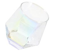 Ipetboom Copa Hexagonal de Vidrio Transparente 300 Ml Vaso para Whisky y Cócteles Resistente al Calor Apto para Microondas Adecuado para Hogar Oficina y Fiestas