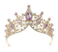 Ipetboom Corona de aleación con diamantes de imitación para novia, tiara de novia, corona de diamantes de imitación, corona de novia, tiara delicada tiara de boda, tiara de boda