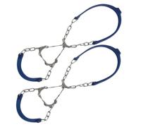 Ipetboom Crampones de Hielo para Zapatos de Senderismo 6 Puntas, Fundas Antideslizantes de Silicona Azul, Tracción Segura para Nieve y Hielo en Actividades al Aire Libre