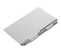 Ipetboom Cuaderno de Notas Pequeño de Aluminio con Bolígrafo Cuaderno de Listas de Tareas Pendientes Portátil Material Escolar Oficina de Metal Plateado para Escuela y Hogar Práctico y