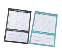 Ipetboom Cuaderno Planificador de Menú Semanal 2 Piezas en Papel para Seguimiento de Dietas y Comidas Estilo Chic y Diseño Bonito para Uso en Cocina