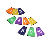 Ipetboom Cubiertas De Números Para Conos De Fútbol, Juego 1-10, Poliéster Resistente, Colorido, Apto Para Entrenamiento Deportivo y Juegos Infantiles, Set Sin Cubo De Señalización