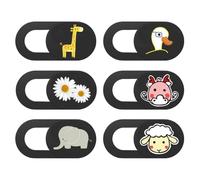 Ipetboom Cubiertas para Webcam de Portátil y Tabletas Pack 6 Unidades Protector de Cámara Anti-Hackeo de ABS Resistente Diseño Compacto y Multifuncional para Privacidad y Seguridad