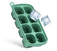 Ipetboom Cubiteras de Silicona con Tapa para Hielo Bandeja de Cubitos de Hielo de Cavidades Contenedor de Preparación de Comidas y para Congelador de Limpiar y Almacenar