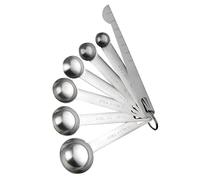 Ipetboom Cucharas Medidoras Inoxidable Resistentes y Apilables con Anillo Desmontable para Cocina y Repostería Utensilios para Polvo y Especias