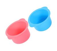 Ipetboom Cuenco Calentador De Cera De Silicona 2 Piezas 400 Ml Resistente Al Calor Para Depilación Profesional Uso Salones Rosa y Azul