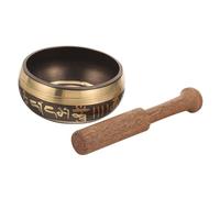Ipetboom Cuenco Tibetano Multifuncional 8 Cm Con Mazo Madera 2 Cm Conjunto Para Meditación y Yoga Zen Sonido Resonante Decoración Budista Para Atención Plena y Relajación