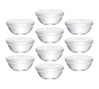Ipetboom Cuencos de Vidrio Transparentes Multiusos para Postres y Ensaladas 10 Piezas Pequeñas Resistentes al Calor Ideales para Cocina Hogar y Restauración
