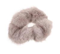 Ipetboom cuerda de pelo de felpa coleteros cerosos suaves decoración de encaje cinta Coletero gris Scrunchy cómodo banda de pelo de las mujeres coleteros elásticos para el cabello Grey