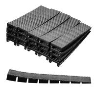 Ipetboom Cuñas para Muebles Niveladoras 20 Piezas Negras 99 X 2 CM PP Resistentes para Patas de Mesa Antideslizantes Ajuste Versátil y Bloque de Nivelación para Hogar