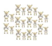Ipetboom Decoraciones De Uñas De Oso 3d Diy 20 Piezas Tamaño Pequeño y Grande Accesorios De Aleación De Zinc Gemas Para Manicura Creativa y Fiesta