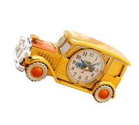 Ipetboom Despertador de Escritorio Forma de Coche Vintage Clásico | Plástico, Silenciosa y Ajuste Sencillo, Compacto para Mesa, Estudio y Estantería Color Aleatorio