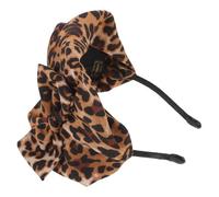 Ipetboom Diadema Ancha Estampado de Leopardo Amarillo Banda Elástica Transpirable para Mujer Diadema Deportiva Spa Adecuado para Cuidado Facial y Uso Diario