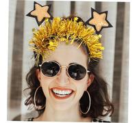 Ipetboom Diadema de Estrellas con Brillo para Ligera y Accesorios de Pelo para Fiestas Infantiles Diseño Estable y Elegante Color Dorado