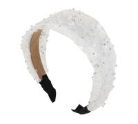 Ipetboom diadema de flores con cuentas señoras diadema de perlas diadema nupcial Brillantina tocado de novia antiguo Diadenta de brillo para niñas diadema crema Malla