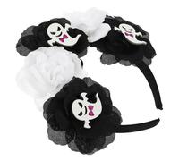 Ipetboom Diadema de Halloween para Cosplay Diadema Floral de Novia Fantasma Accesorio de Fiesta de Halloween para Disfraz de Novia Cadaver