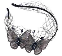 Ipetboom Diadema de Malla Forma de Accesorio Cabello para Mujer para Fiestas y Eventos Especiales