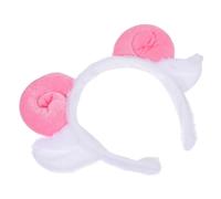 Ipetboom Diadema de Oveja con Cuernos de Peluche y Ligera Diseño Elástico para Adultos Accesorio de Disfraz Temático Granja para Fiestas de Halloween y Cosplay
