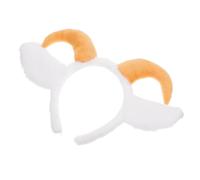 Ipetboom Diadema De Peluche Para Oveja Orejas De Cuernos De Accesorio De Fiesta Elástico