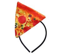 Ipetboom diadema de pizza banda para el cabello Víspera de diadilla oro decoración diadema accesorios de cosplay de halloween tela de fieltro Naranja