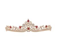 Ipetboom Diadema de Reina de Gemas de Imitación para Mujer Accesorio de Vestuario para Fiesta Boda Disfraz de Navidad Tiara Real