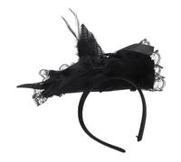 Ipetboom Diadema de Sombrero de Bruja de Halloween con Lentejuelas Brillantes Accesorio para Fiesta para Disfraces y Fotografía Color Negro