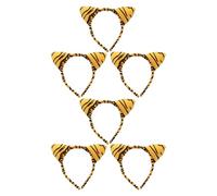 Ipetboom Diadema de Tigre Ajustable para Cosplay y Fiestas Temáticas 6 Piezas de Orejas de Animal Suaves y Ligeras Accesorio Infantil y Adulto para Juegos de Rol y Disfraces