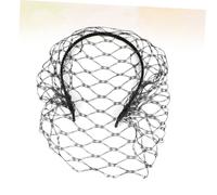 Ipetboom Diadema de Velo Negro Tocado de Boda para Cabello de Novia Accesorio Creativo para Tocado de Fiesta para Fotos de Matrimonio Banda Pelo Velo de Rendimiento